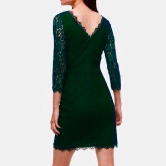 Aritzia Babaton Hunter Green Rafael Lace Dress 0 - Picture 3 of 11